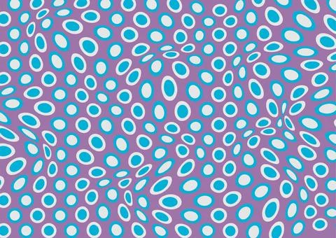 Blue and violet refracted curved circles dots abstract background Stock Illustration