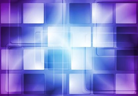 Blue and violet tech background with square texture. Eps 10 vector illustr... Stock Photos