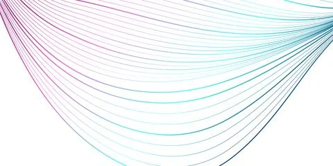 Blue and violet wavy lines abstract elegant background Stock Illustration