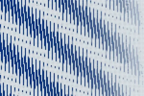 Blue and white abstract background. Halftone style geometric design. Stock Illustration