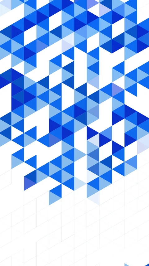 Blue and white abstract geometric triangle mosaic Video stock 330167283