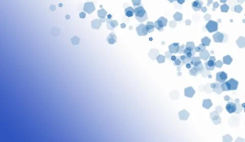 Blue and white abstract hexagonal bokeh background with gradient Illustrazione stock