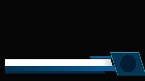 Blue and White Abstract Lower Third Motion Graphics Stock Footage 341415888