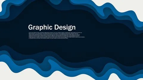 Blue and white abstract stacking papercut background Stock Illustration