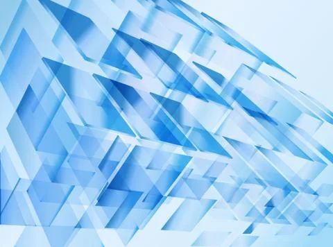 Blue and white abstract technology cubes background in modern style Stock Illustration