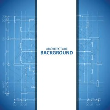 Blue and white architecture background Ilustración de archivo