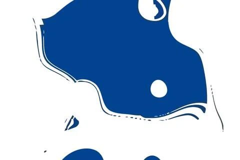 Blue and white background. Abstract vector. Moving waves design. Fluid geomet Stock Illustration