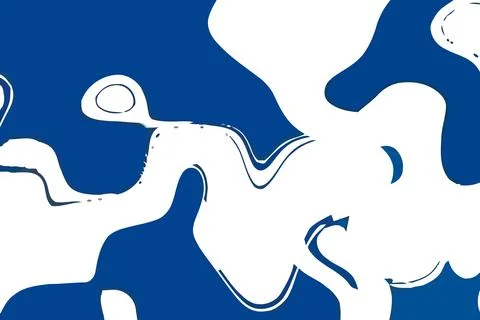 Blue and white background. Abstract vector. Moving waves design. Fluid geomet Stock Illustration