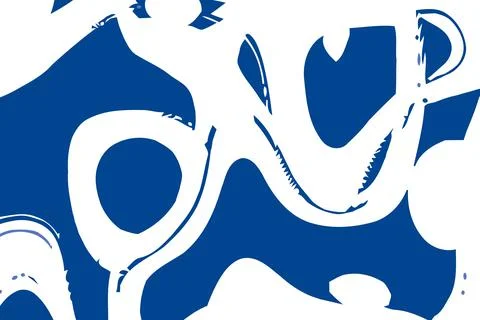 Blue and white background. Abstract vector. Moving waves design. Fluid geomet Stock Illustration