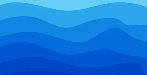 Blue and white background, clean and modern wavy style Stock Illustration