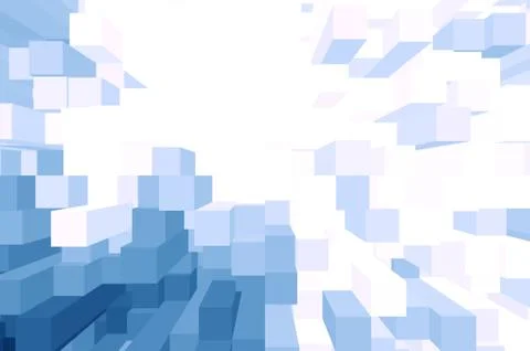 Blue and White Block Background Stock Illustration