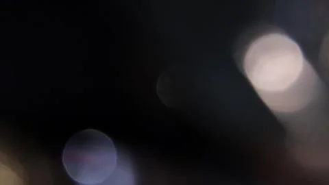 Blue and white bokeh ring on dark screen Video stock 317451905