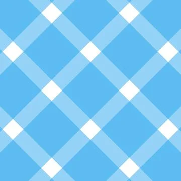 Blue and white check pattern fabric texture background Stock Illustration