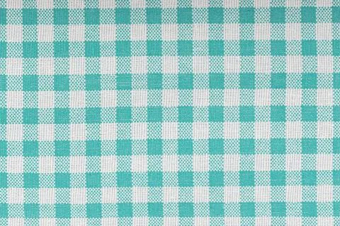 Blue and white checkered, pattern, design, cotton fabric for sewing, texture  Stock Photos