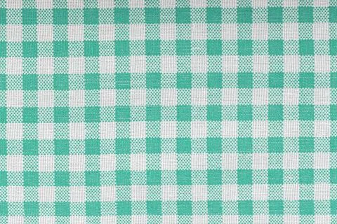 Blue and white checkered, pattern, design, cotton fabric for sewing, texture  Stock Photos