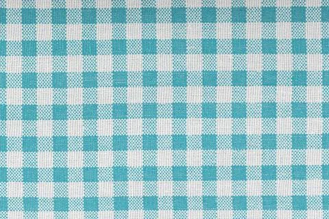 Blue and white checkered, pattern, design, cotton fabric for sewing, texture  Stock Photos