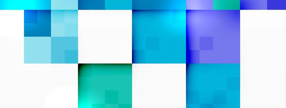 Blue and white checkered rectangle pattern on a white background Illustrazione stock