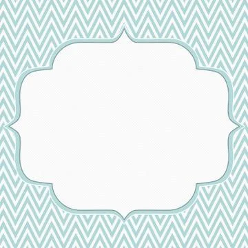 Blue and white chevron zigzag frame background Illustrazione stock