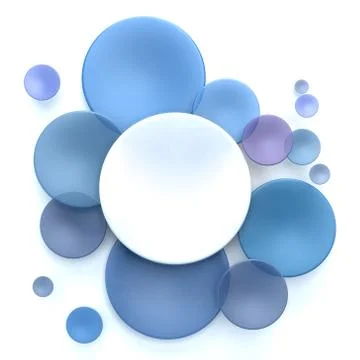 Blue and white circle background Stock Illustration