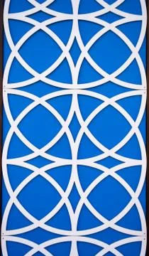 Blue and White Circle Patterns Stock Illustration