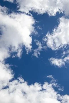 Blue and white cloudscape for background use Stock Photos