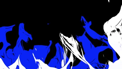 Blue And White Comic Ink Fire Flames Vj Loops Stock Footage 242180763
