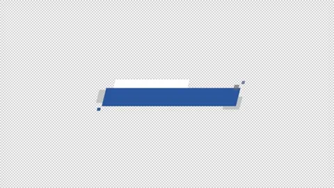 Blue and white concise name bar animation, alpha channel Stock Footage 243757310