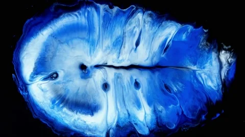 Blue and white creative abstract acrylic painted , wallpaper, texture, acrylic Stock Footage 167221056