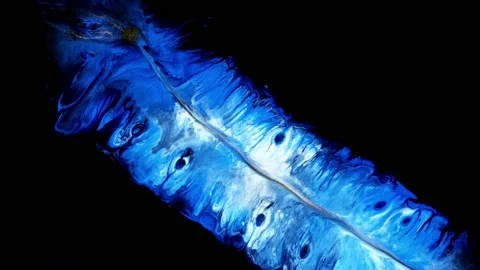 Blue and white creative abstract acrylic painted , wallpaper, texture, acrylic Stock Footage 167221168