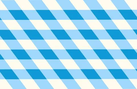 Blue and white diagonal checkered pattern inspired by Bavarian flag. Seamless Stock Illustration