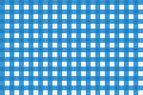 Blue And White Diagonal Gingham Seamless Picnic Tablecloth Seamless Pattern Stock Illustration