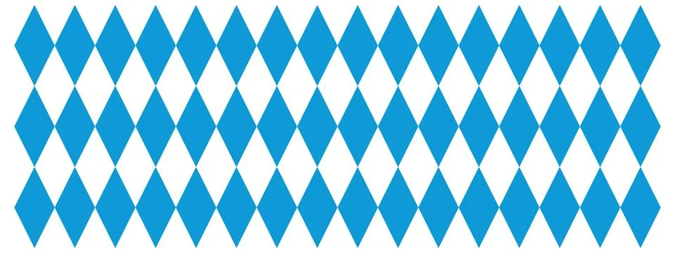 Blue and white diamond pattern inspired by Bavarian flag. Seamless geometric Stock Illustration