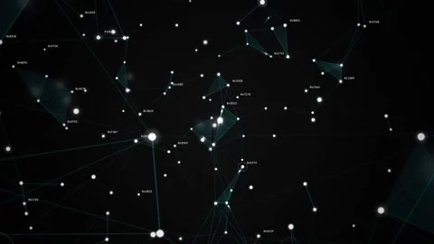 Blue and white digital network plexus technology motion background Stock Footage 338066032