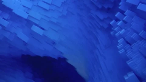 Blue-and-white digital waves in motion Stock Footage 280838878