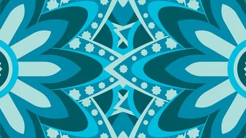 A blue and white flower pattern with a blue background Stock Illustration