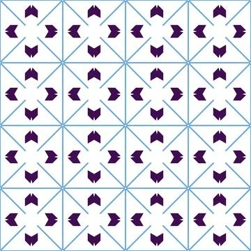Blue and white geometric pattern for cross quilt design Foto stock