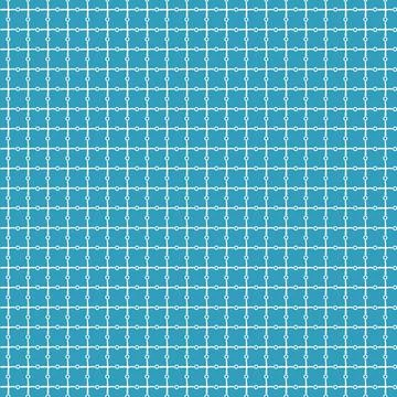 Blue and white geometric repeat seamless pattern. Drawing is composed of roug Stock Illustration