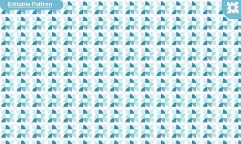 Blue and white geometric repeating pattern background Stock Illustration