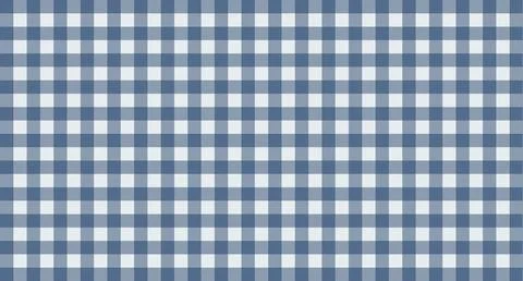 Blue and White Gingham Check Pattern Stock Illustration