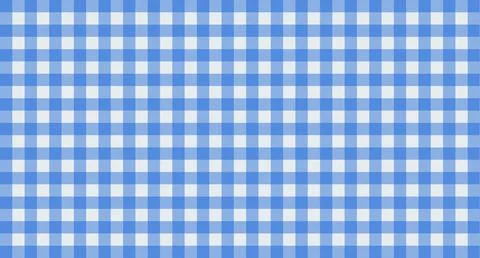 Blue and White Gingham Check Pattern Stock Illustration