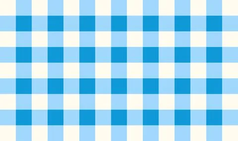 Blue and white gingham checkered pattern inspired by Bavarian tablecloth Stock Illustration