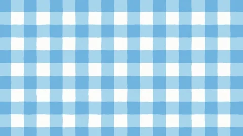 Blue and White Gingham Pattern Background - Checkered Fabric Texture Stock Footage 311425846