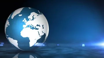 Blue and white globe Stock Footage 85670632