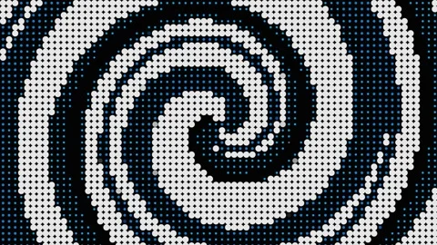 Blue and White Halftone Dot Spiral Abstract Motion Loop Video stock 338340724