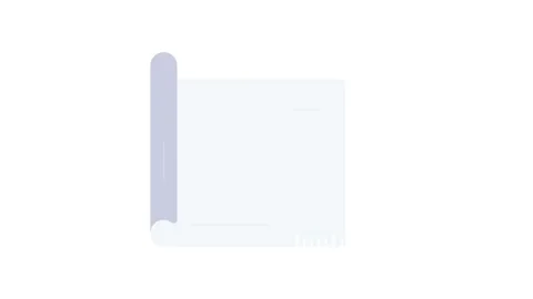 Blue and white icon featuring a ruler and a sheet of paper, symbolizing mea.. Stock Footage 332452774