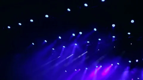 Blue and white light at the concert. The light on the stage. Stage Light. Stock Footage 69972073