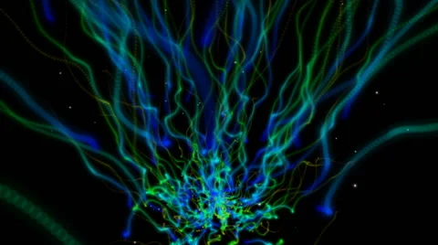 Blue and white line pattern abstract seamless loop fractal Stock Footage 64482279