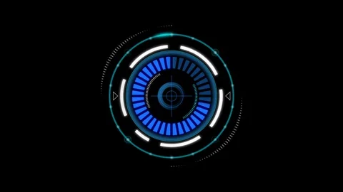 Blue and white Loading circle target. Stock Footage 129662779