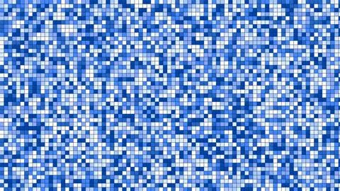 Blue and white mosaic pixel pattern background 스톡 일러스트