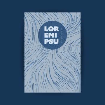 Blue and White Moving, Flowing Stream of Particles in Curving, Wavy Lines -.. 스톡 일러스트